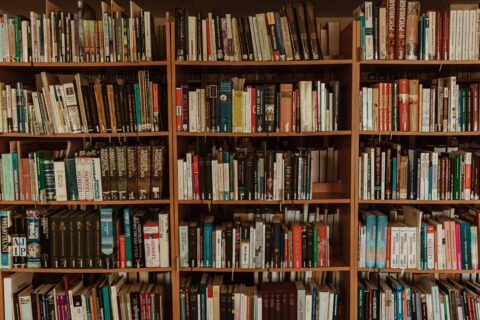 Gefüllte Bücherregale
