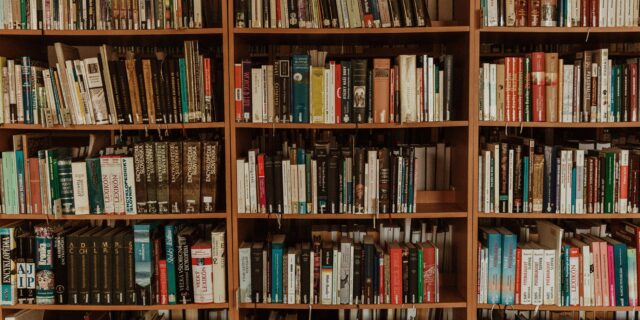 Gefüllte Bücherregale